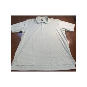 Footjoy Golf Shirt Men's XXL Gray Performance Short Sleeve Sun and Clouds
